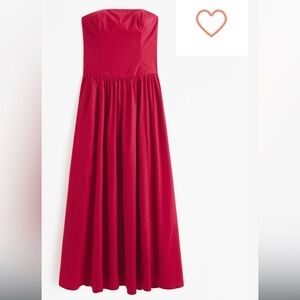 Abercrombie & Fitch Strapless Drop-Waist
Maxi Red Dress